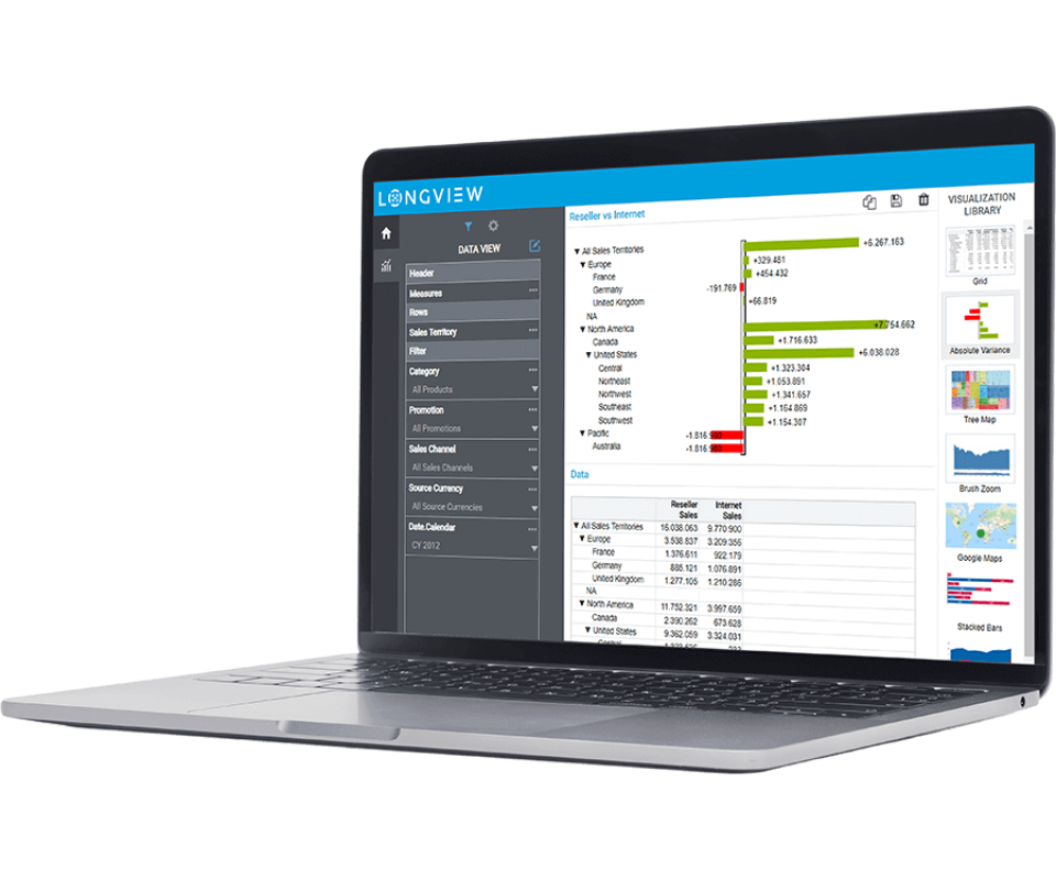 screenshot of Longview Analytics